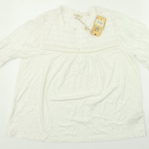 Fat Face Womens White   Basic T-Shirt Size 16