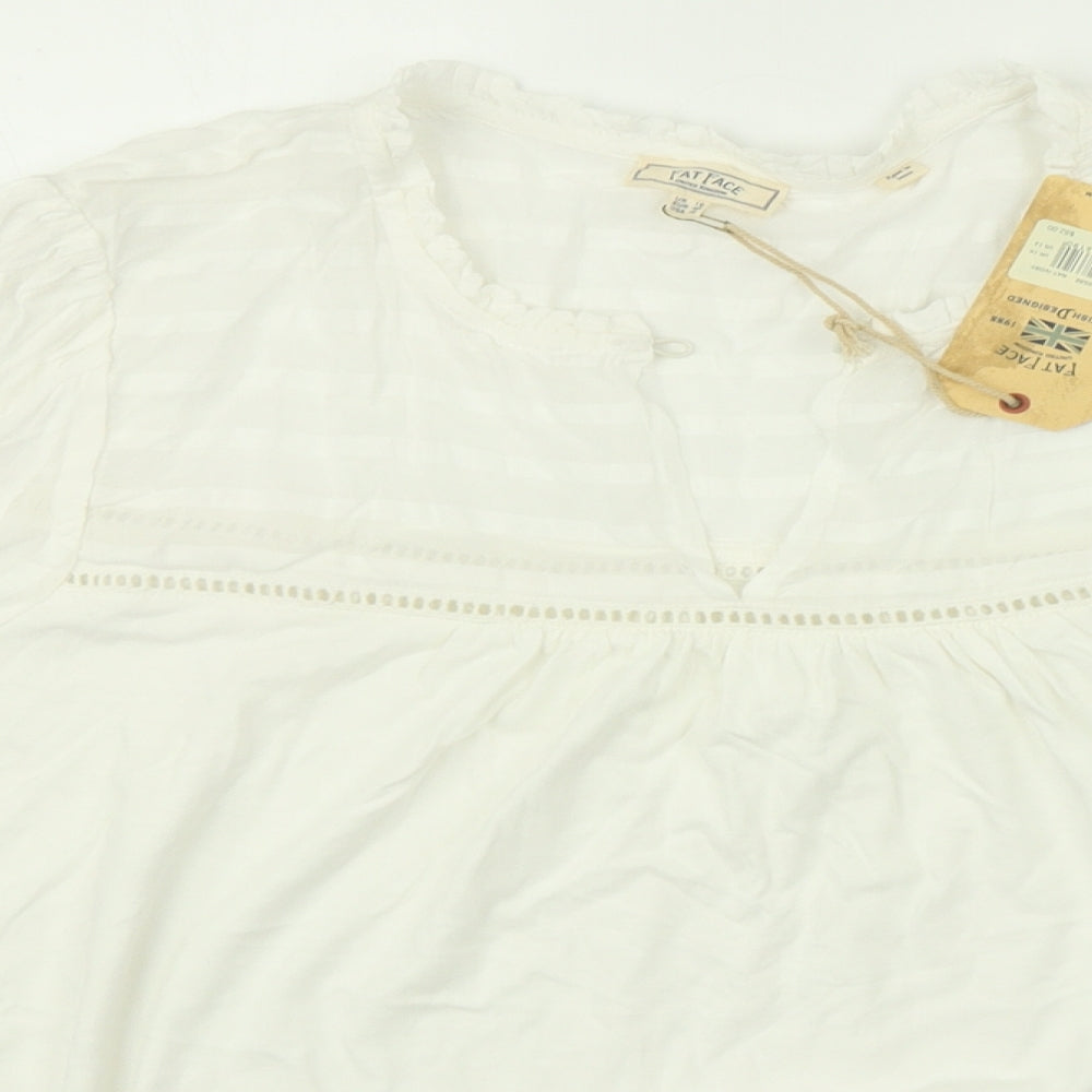 Fat Face Womens White   Basic T-Shirt Size 16