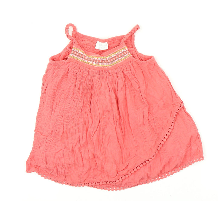 F&F Girls Pink Tank Dress Size 12-18 Months