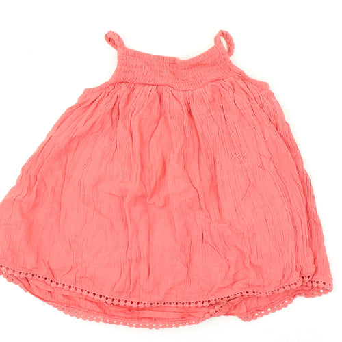 F&F Girls Pink   Tank Dress  Size 12-18 Months