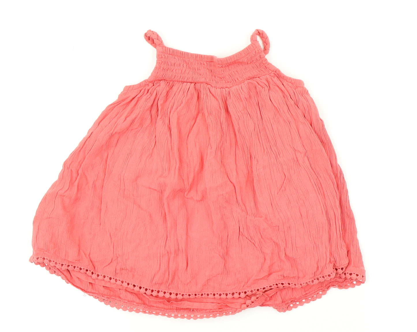 F&F Girls Pink   Tank Dress  Size 12-18 Months