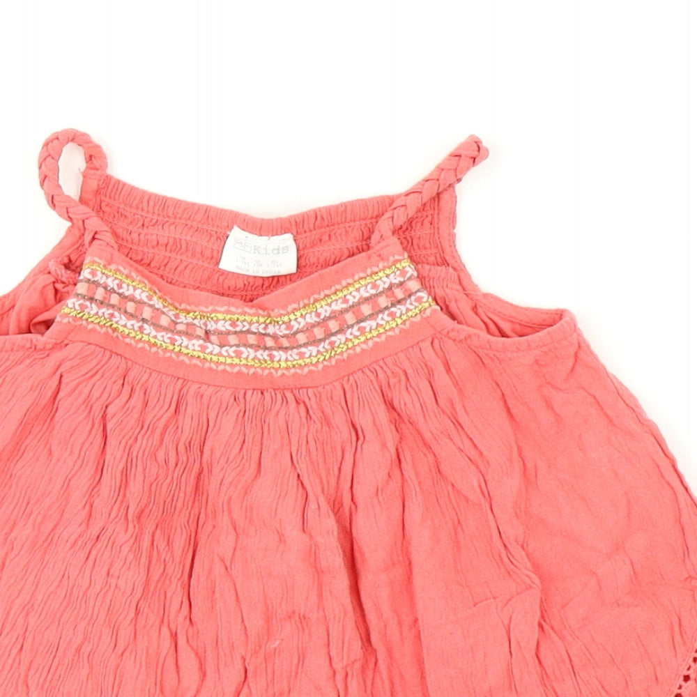 F&F Girls Pink   Tank Dress  Size 12-18 Months