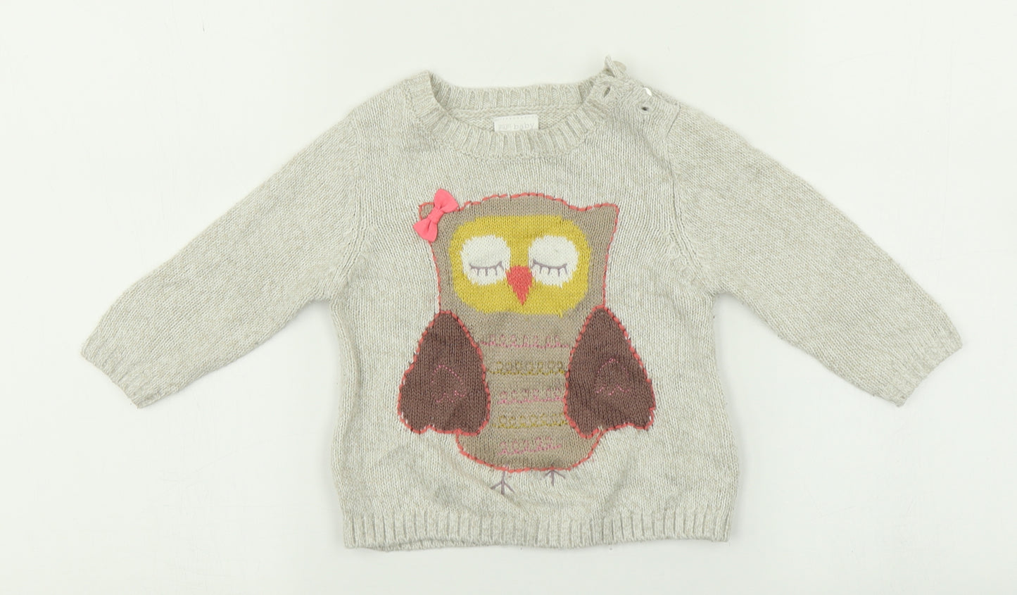 F&F Girls Multicoloured   Pullover Jumper Size 6-9 Months
