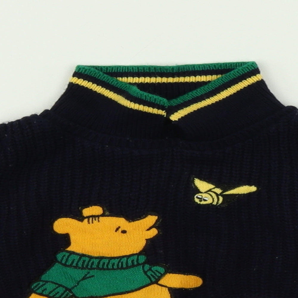 st michael  Baby Blue   Pullover Jumper Size 18-24 Months  - winnie the pooh