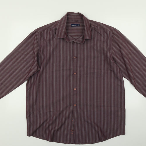 Springfield Mens Multicoloured Striped   Button-Up Size L