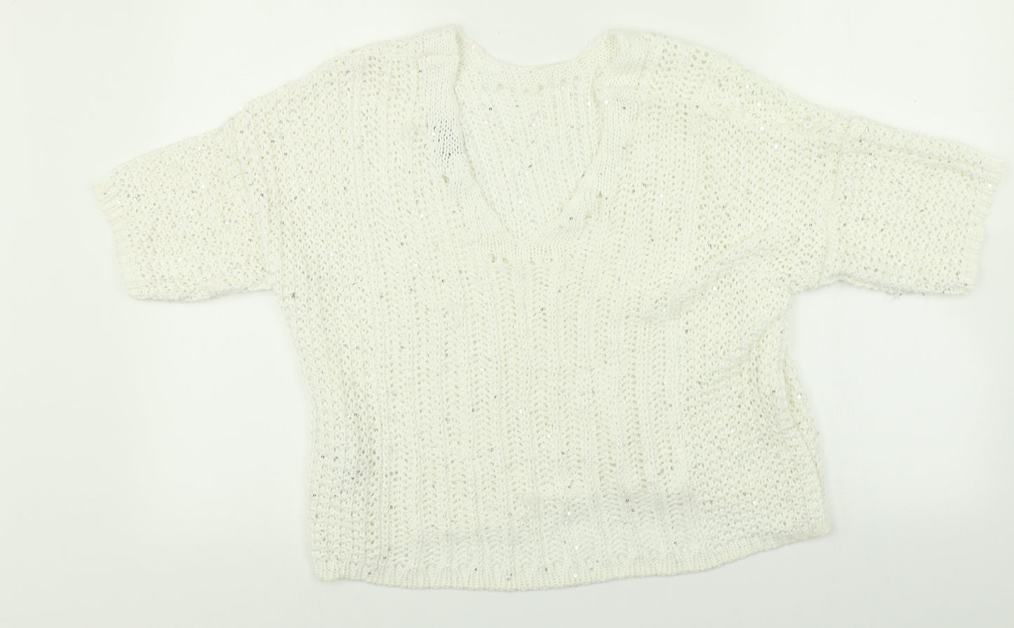 NEXT Womens White   Pullover Jumper Size M