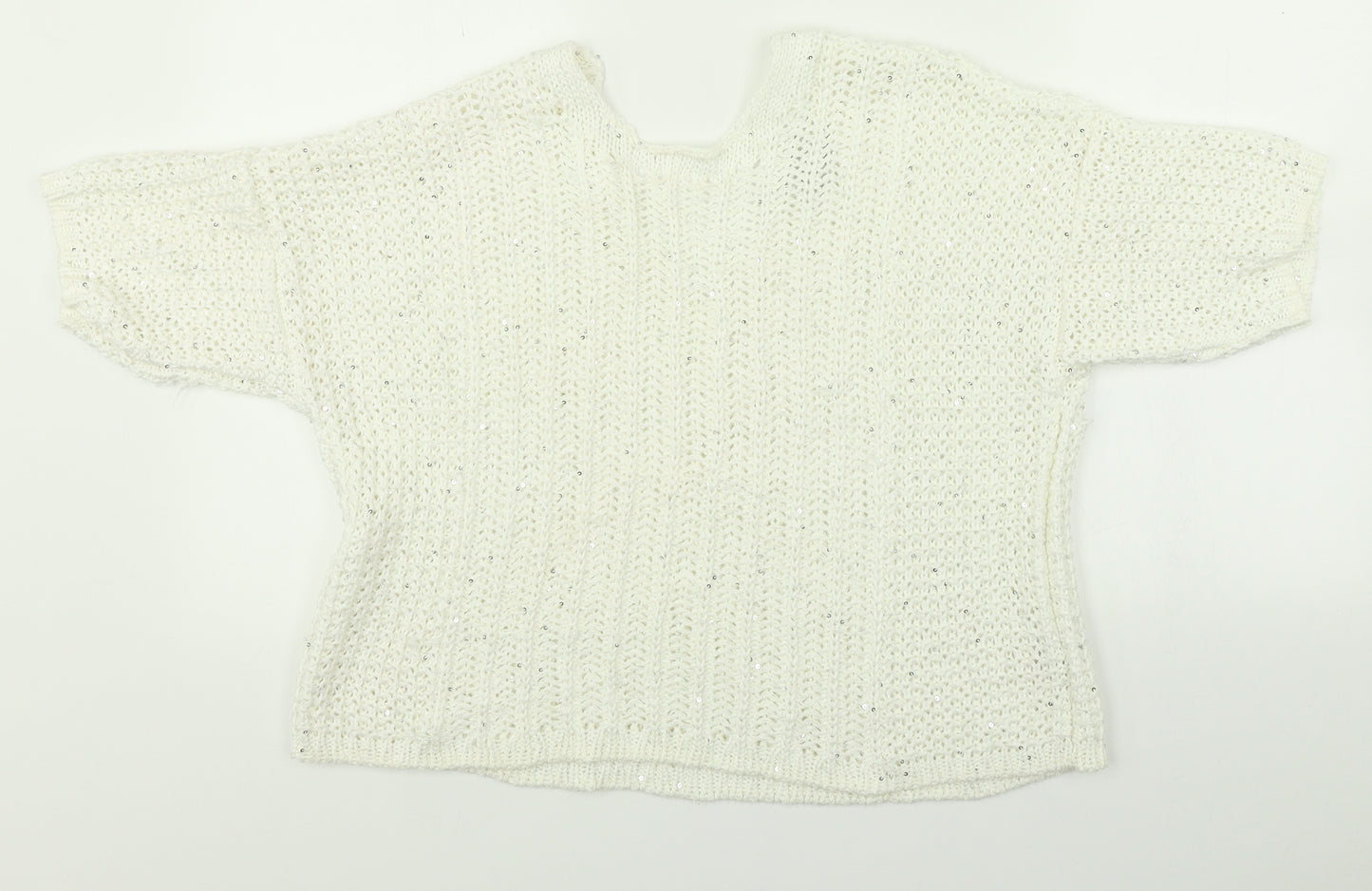 NEXT Womens White   Pullover Jumper Size M