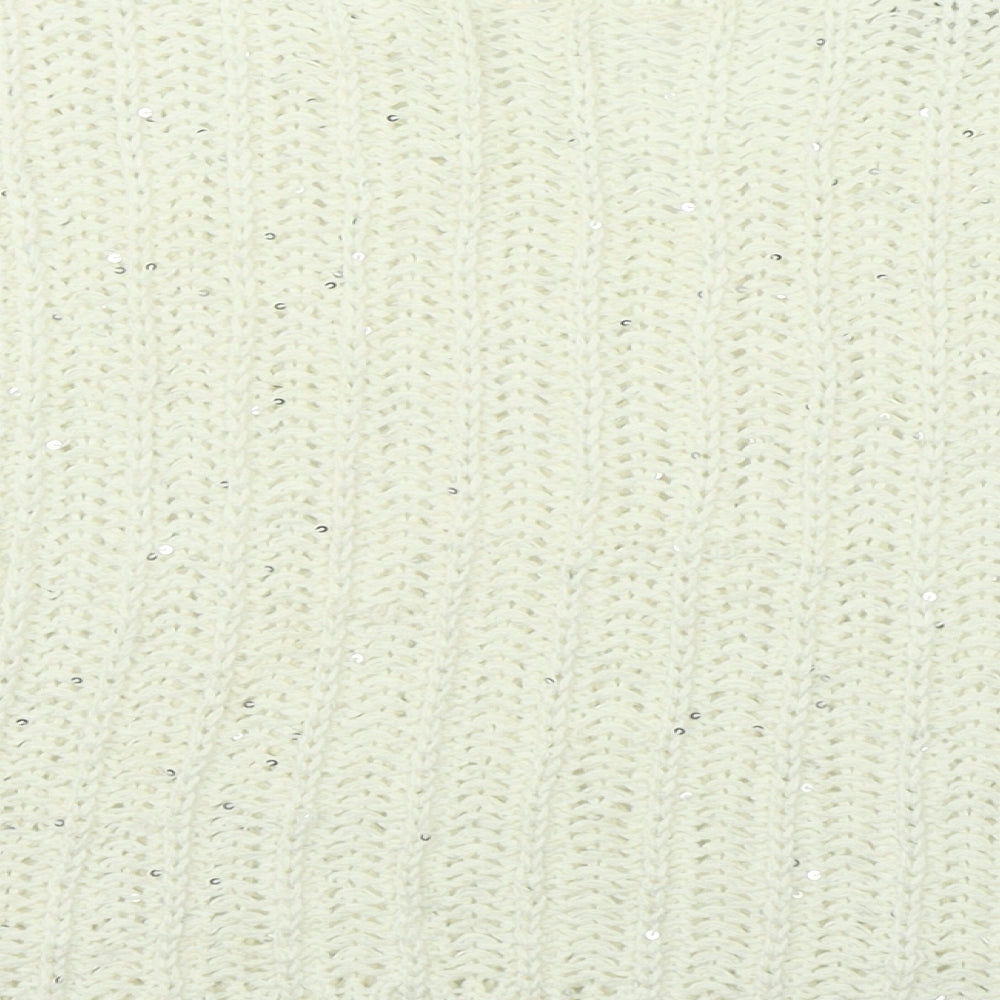 NEXT Womens White   Pullover Jumper Size M
