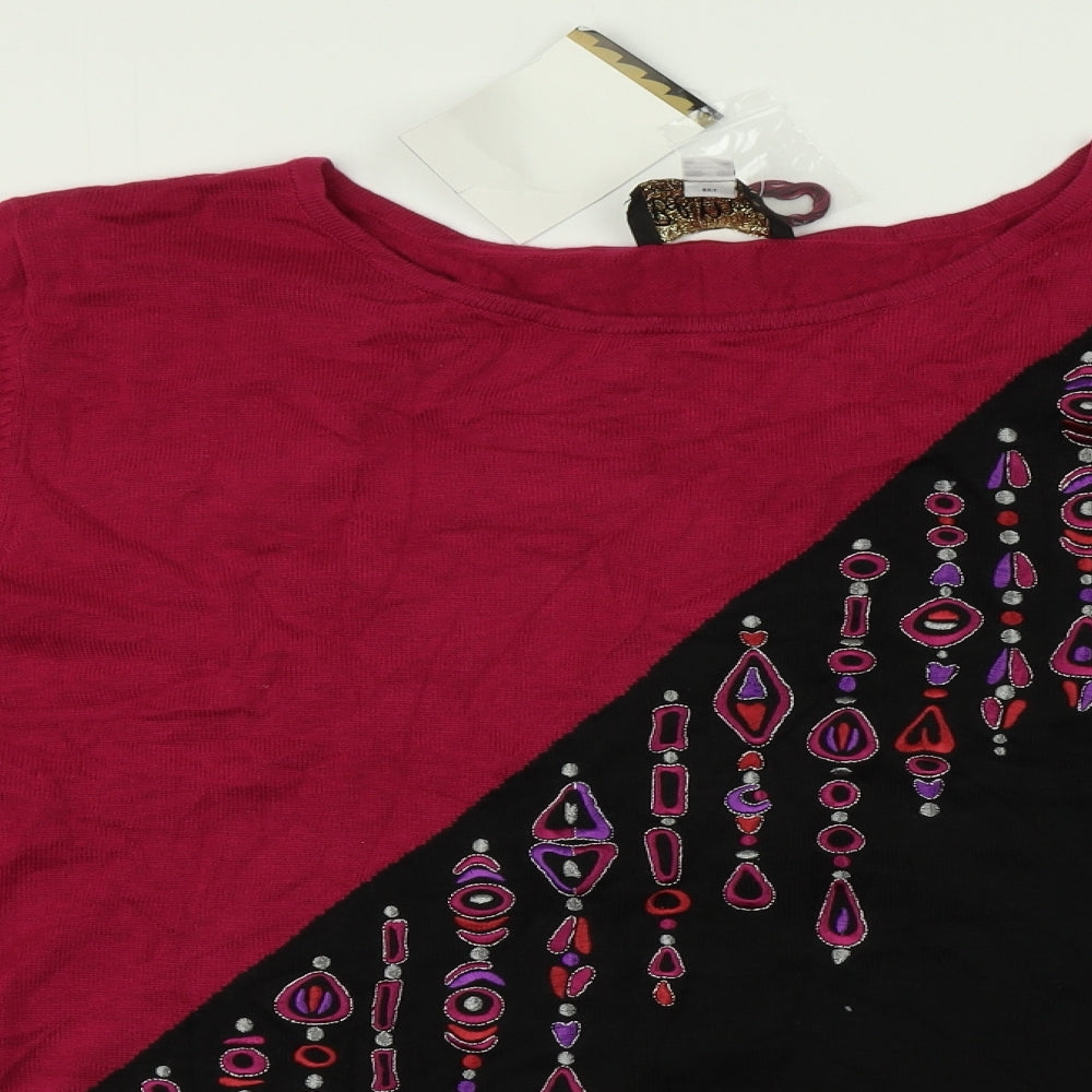 Bob Mackie Womens Multicoloured   Pullover Jumper Size 2XL