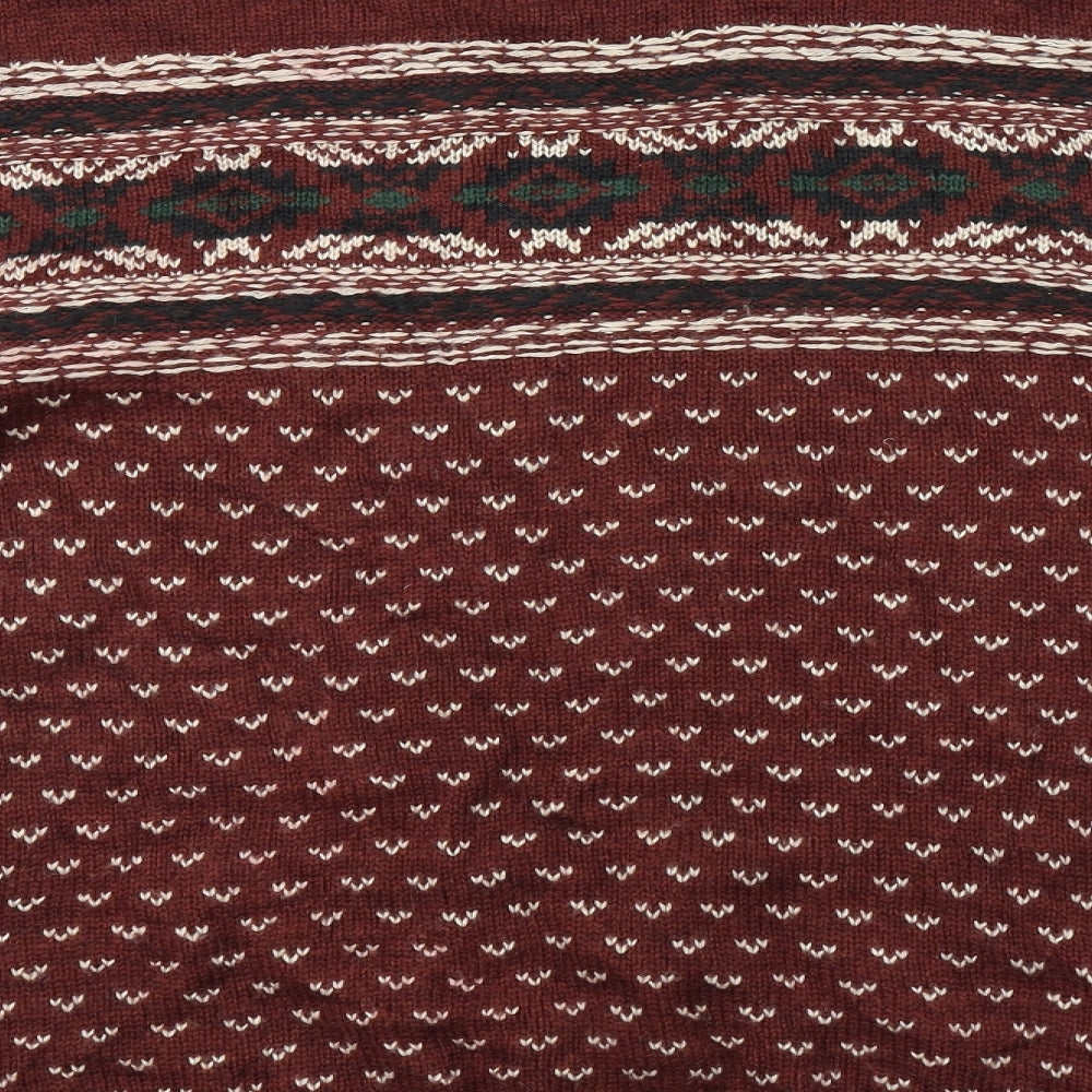 Easy premium vintage Mens Multicoloured Argyle/Diamond  Pullover Jumper Size L