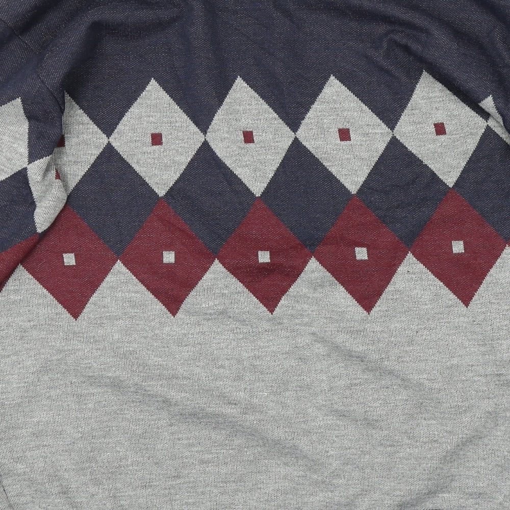 French Connection Mens Multicoloured Argyle/Diamond  Pullover Jumper Size S