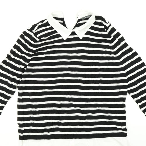 Bonmarché Mens Multicoloured Striped  Pullover Jumper Size M
