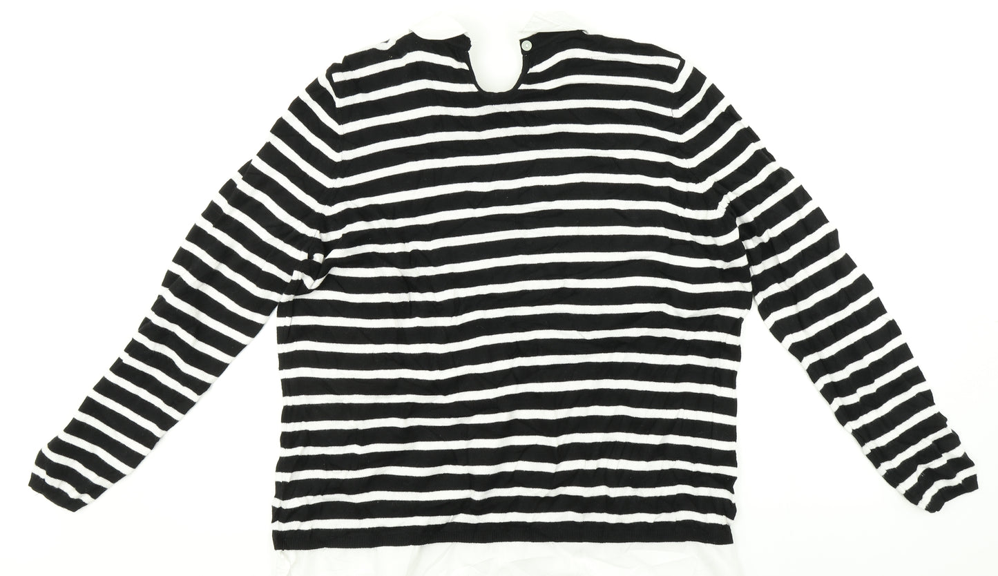 Bonmarché Mens Multicoloured Striped  Pullover Jumper Size M