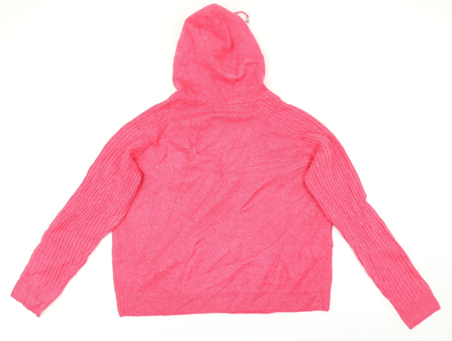 M&S Womens Pink   Pullover Hoodie Size L
