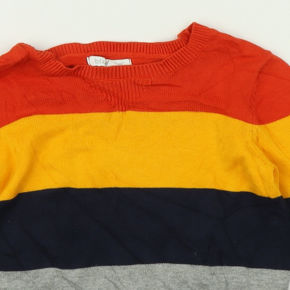 Bluezoo Boys Multicoloured Striped  Pullover Jumper Size 4-5 Years