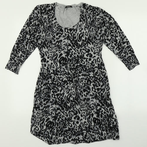 M&Co Womens Multicoloured Animal Print  A-Line  Size S