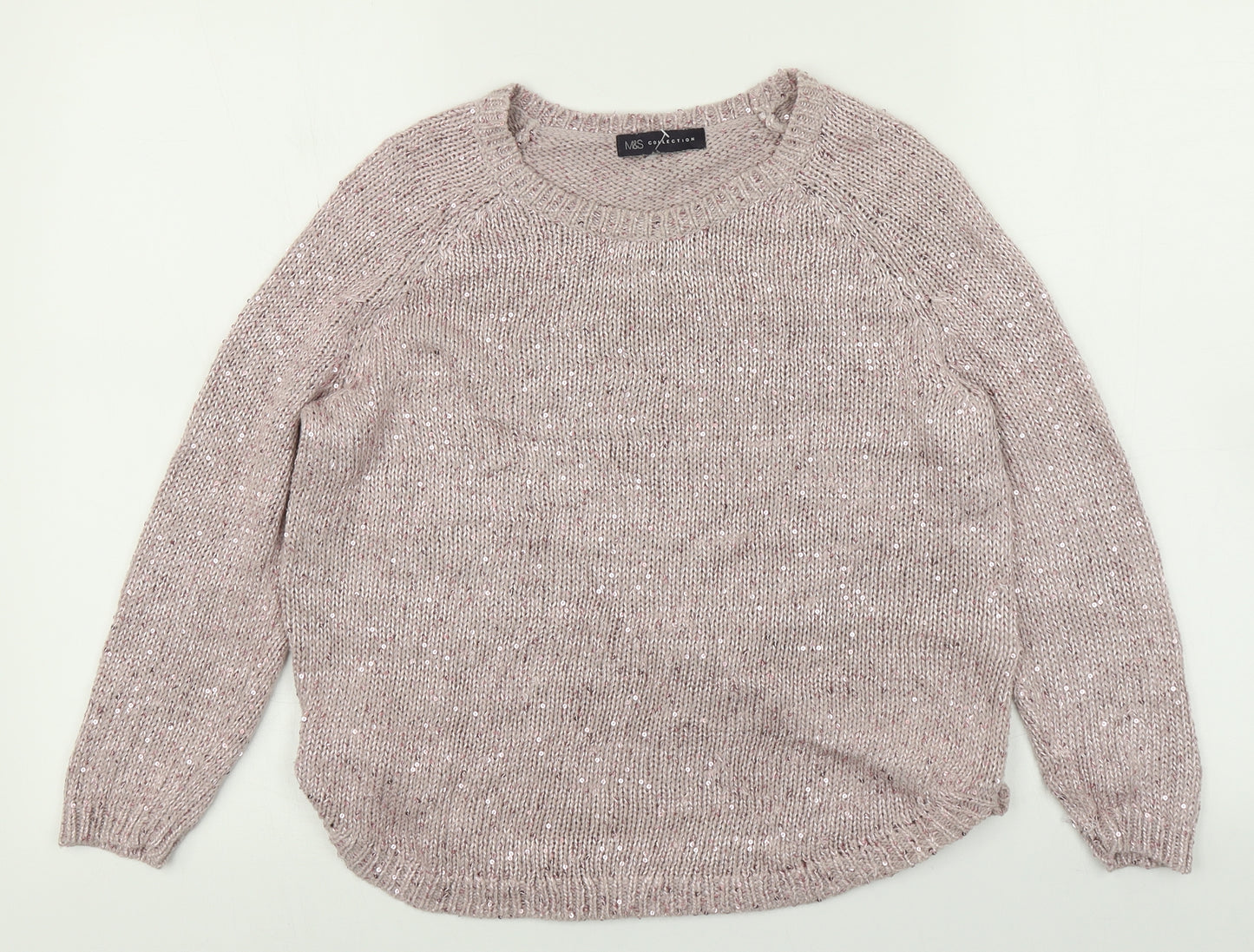 M&S Womens Pink   Pullover Jumper Size 8