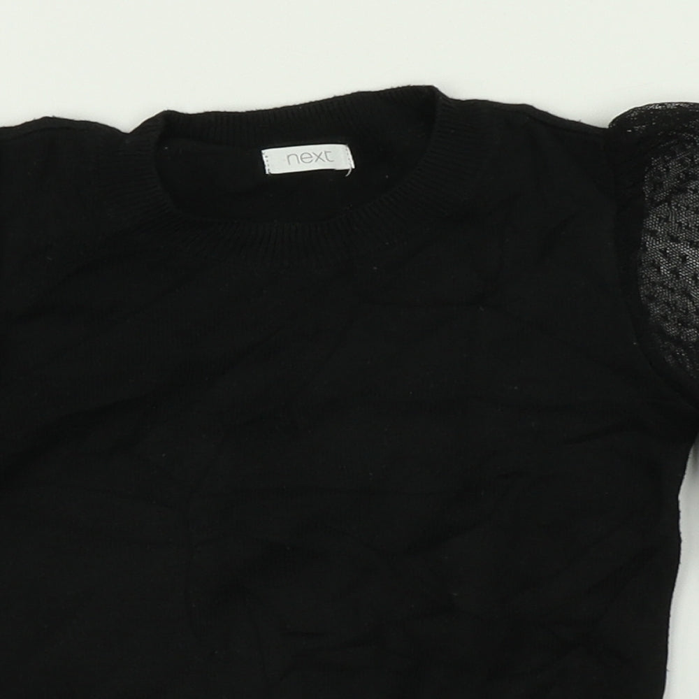 NEXT Girls Black   Pullover Jumper Size 4 Years
