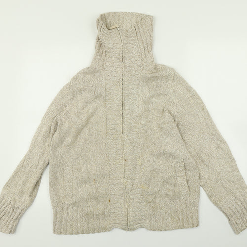BHS Womens Beige   Full Zip Jumper Size 16