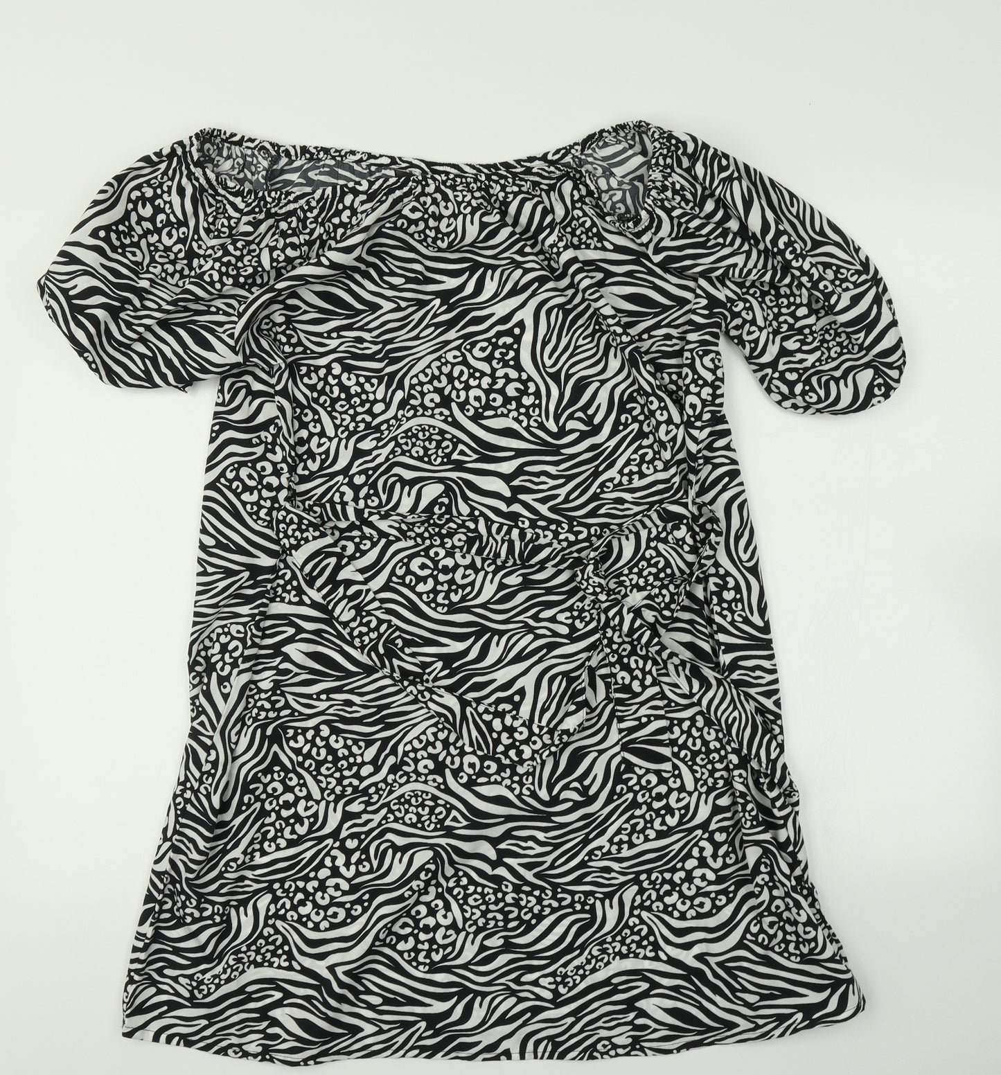 PEP & CO Womens Multicoloured Animal Print  Basic Blouse Size 14