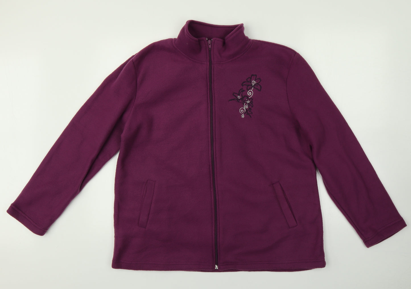 ann de lancay Womens Purple   Full Zip Sweatshirt Size L