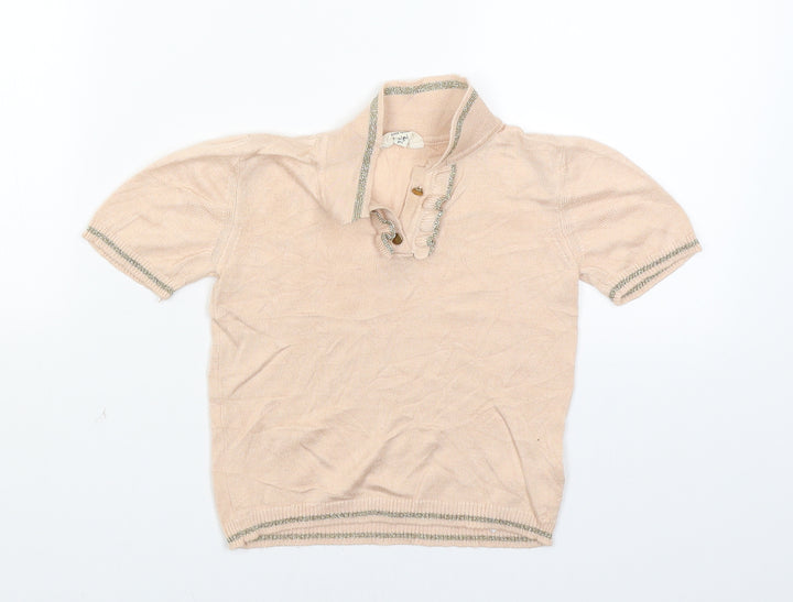 River Island Girls Pink Pullover Jumper Size 4-5 Years