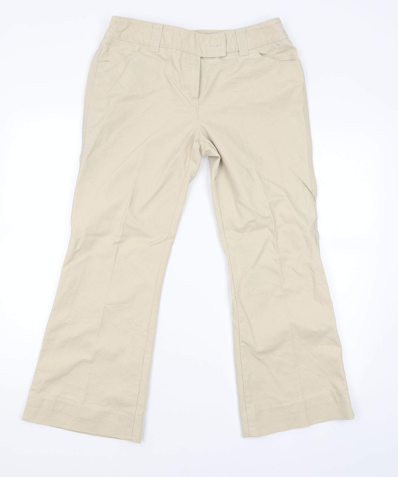 Marks and Spencer Womens Beige   Capri Trousers Size 12 L25 in