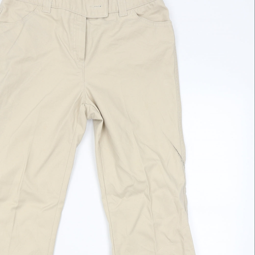 Marks and Spencer Womens Beige   Capri Trousers Size 12 L25 in