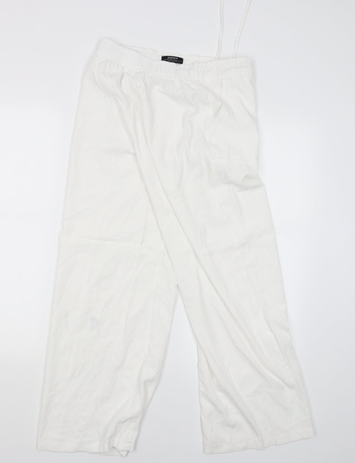 Papaya Womens White   Jegging Trousers Size 10 L27 in