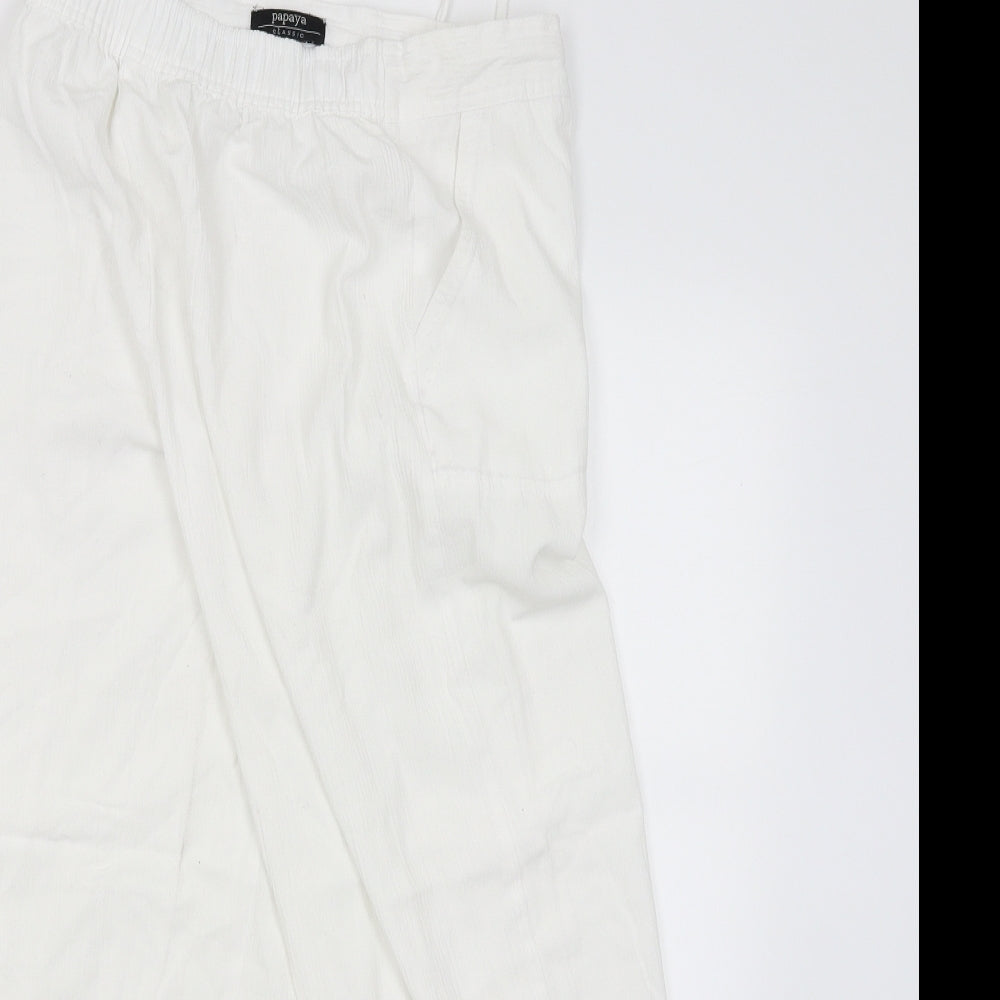 Papaya Womens White   Jegging Trousers Size 10 L27 in