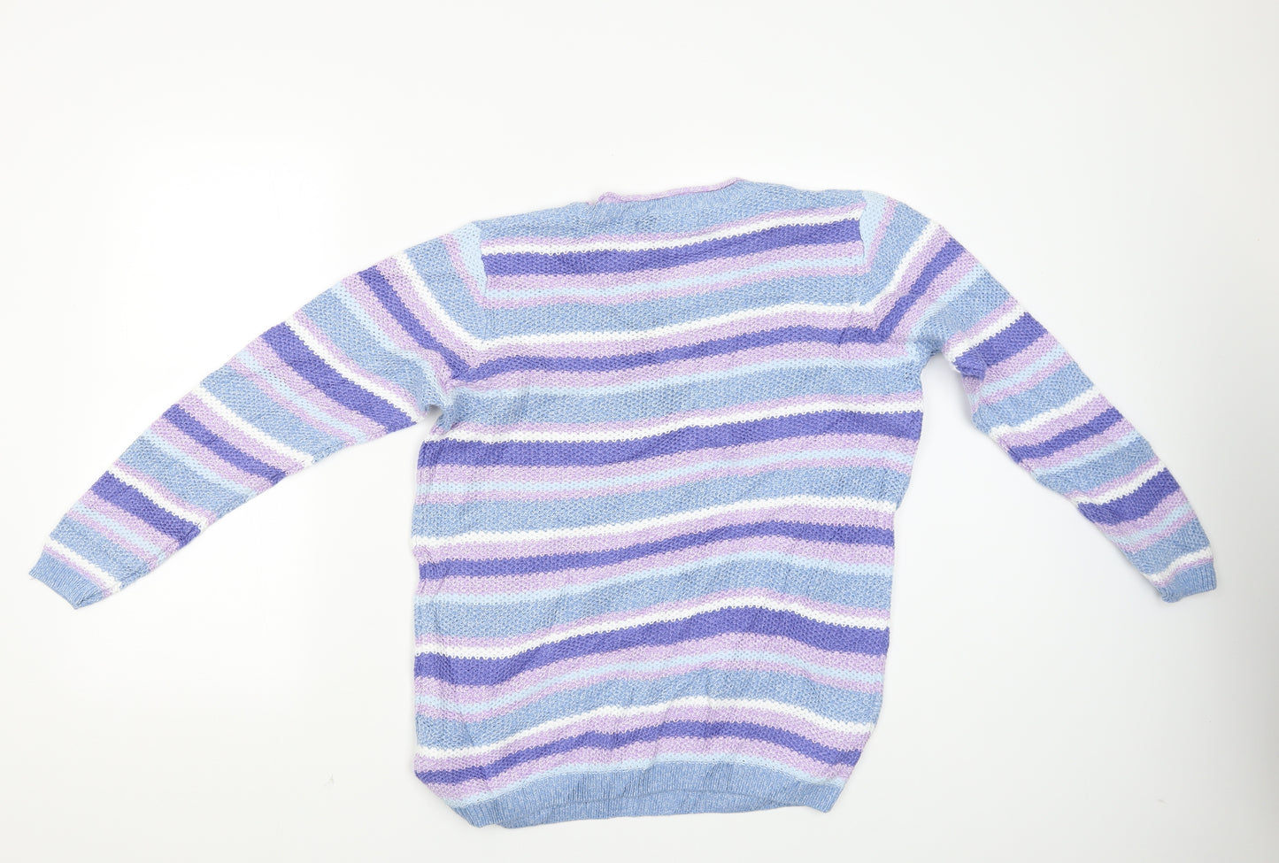 Isle Womens Multicoloured Striped  Pullover Jumper Size M