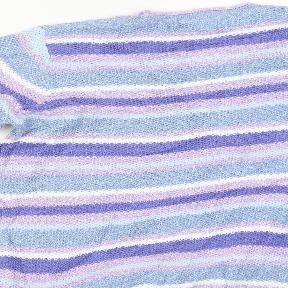 Isle Womens Multicoloured Striped  Pullover Jumper Size M