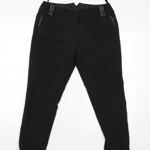 Red Herring Womens Black   Trousers  Size 12 L24 in