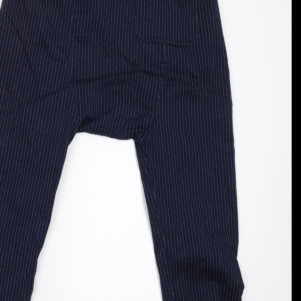 Pull and Bear Womens Blue Striped  Jogger Trousers Size M L26 in
