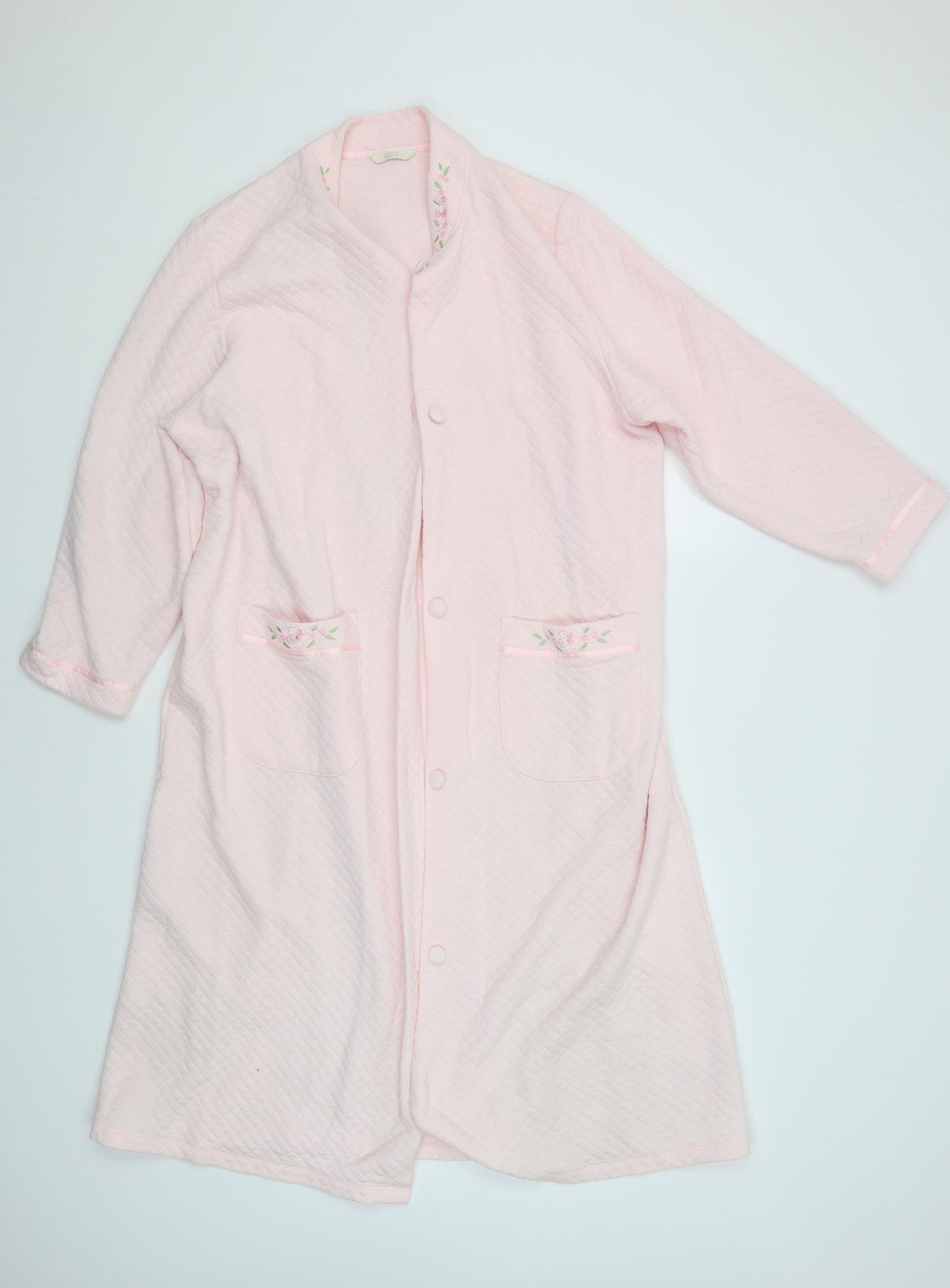 Marks and Spencer Womens Pink Solid  Babydoll Gown Size 16