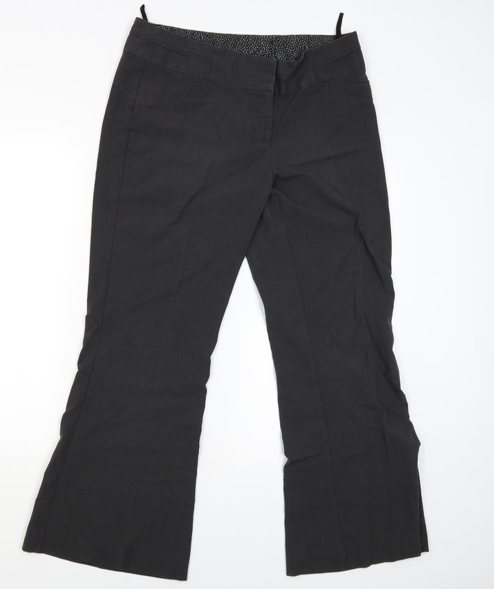 New Look Womens Grey Trousers Size 14 L27 in