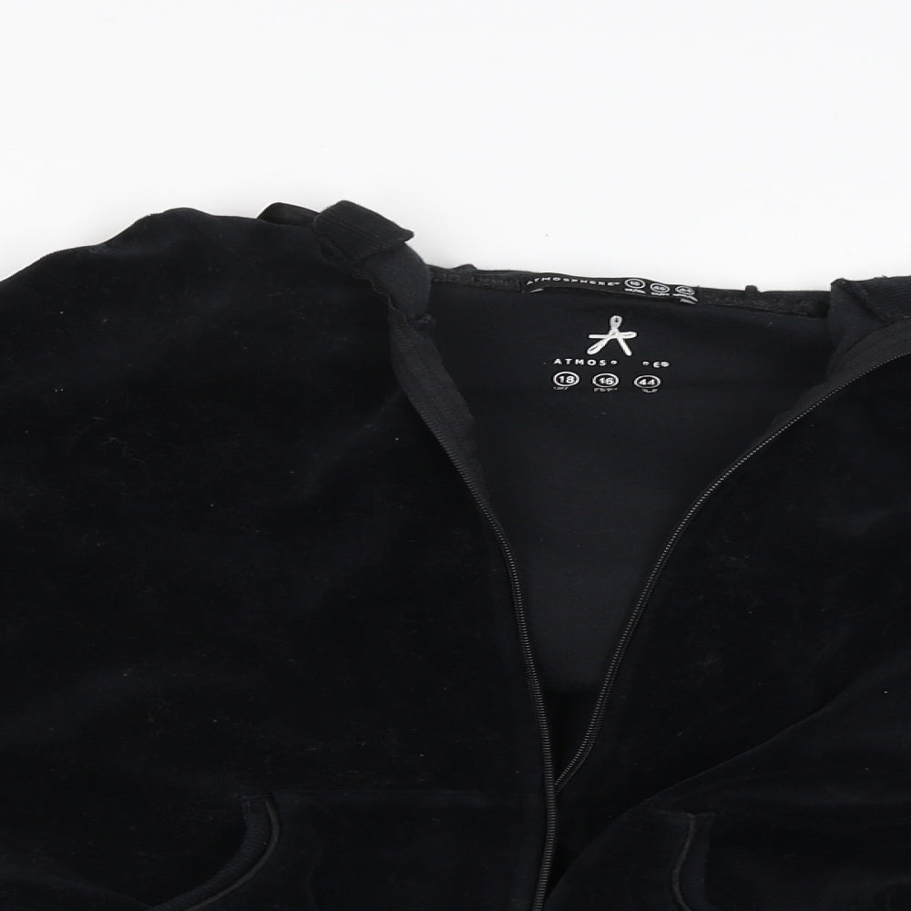 Atmosphere Womens Black   Full Zip Hoodie Size 18