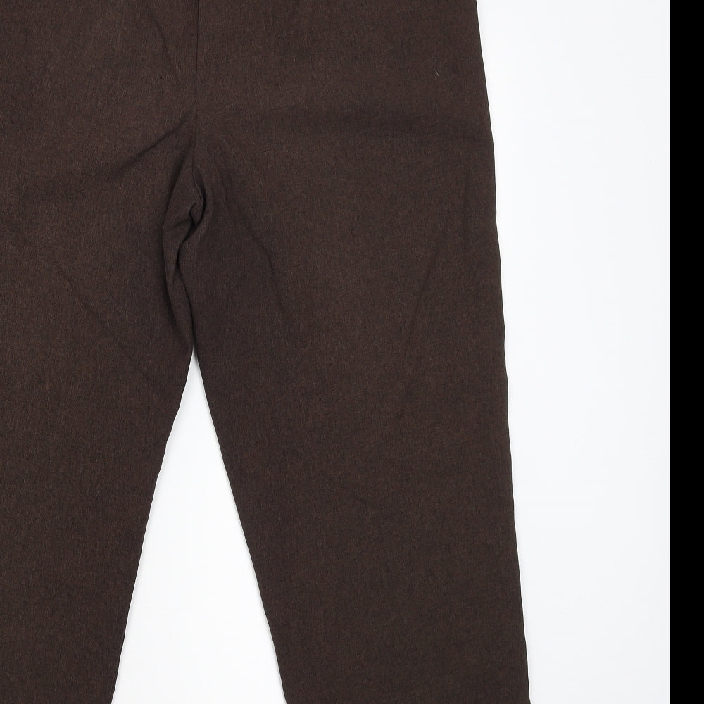 BM Womens Brown   Capri Trousers Size 14 L23 in