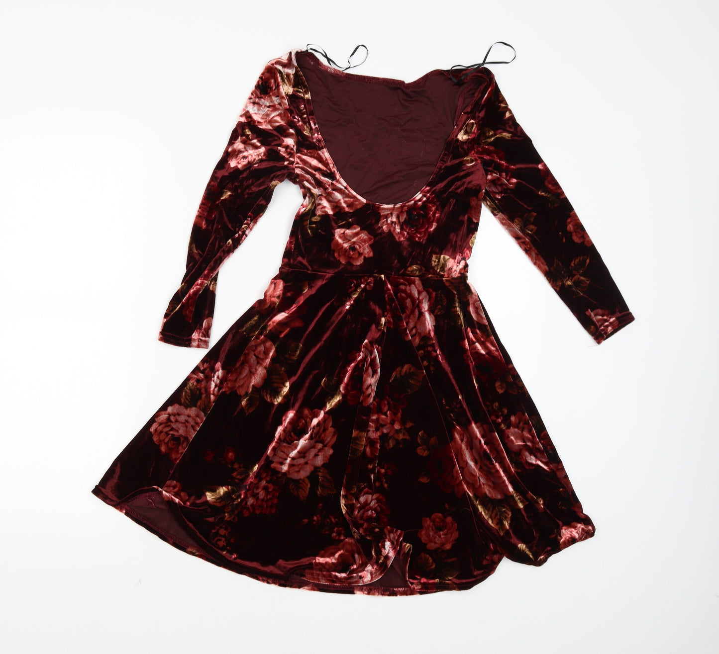 New Look Womens Red Floral  Jumper Dress  Size 6