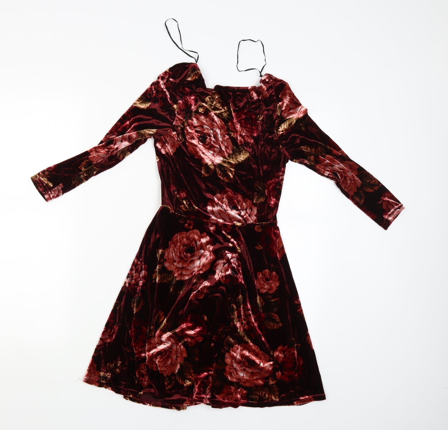 New Look Womens Red Floral  Jumper Dress  Size 6