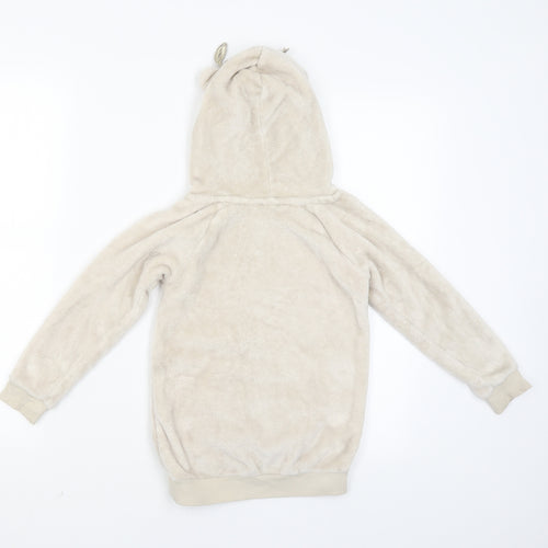 H&M Girls Beige   Pullover Hoodie Size 5-6 Years  - Raindeer