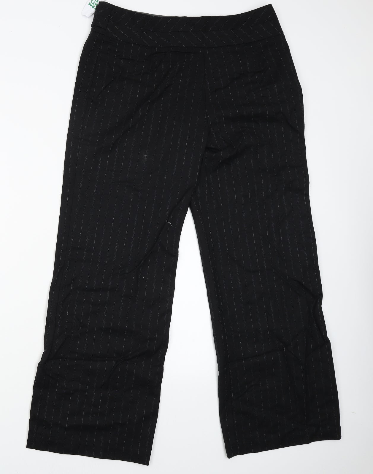 NEXT Womens Black Striped  Trousers  Size 14 L31 in