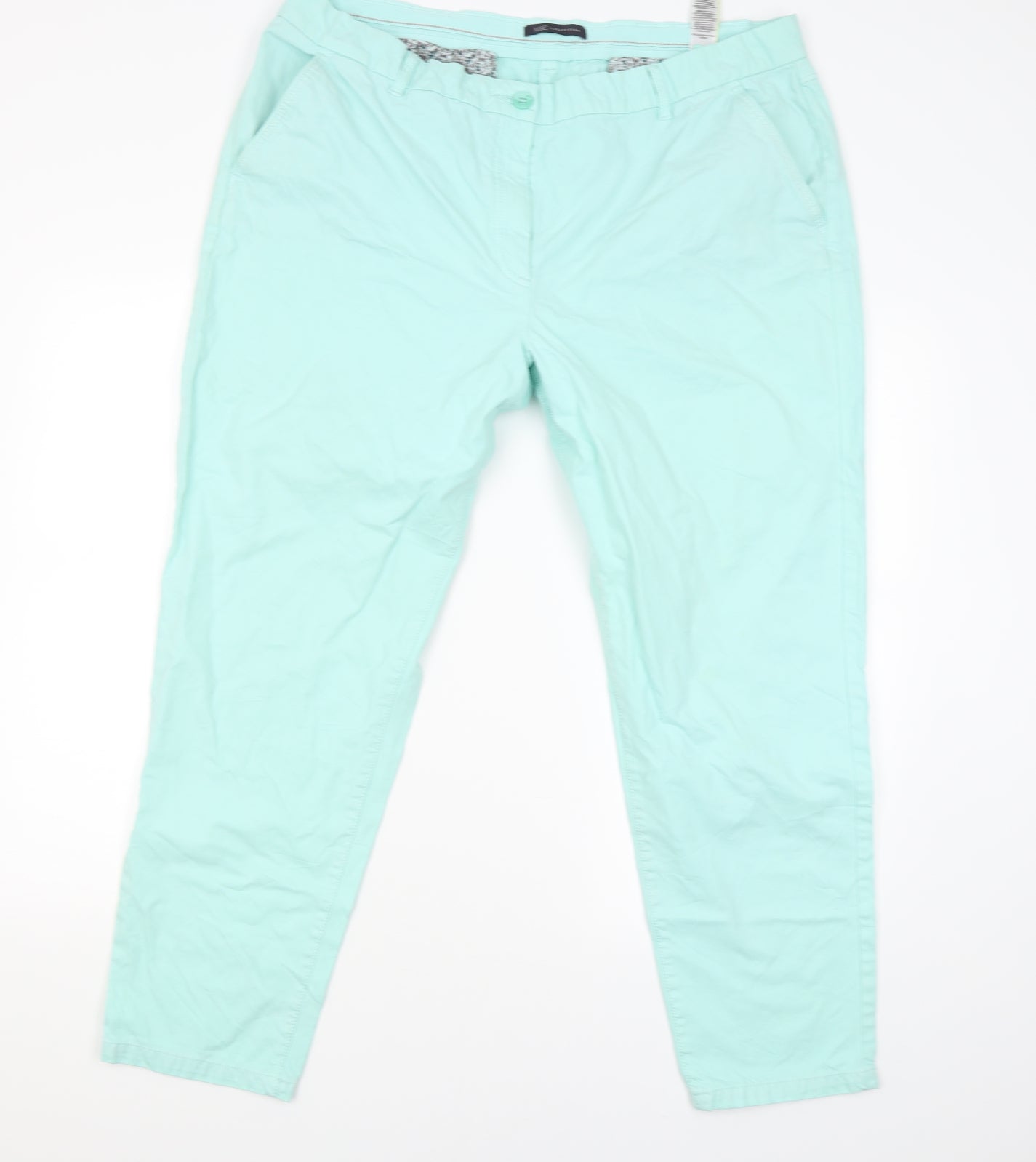 M&S Womens Green   Capri Trousers Size 20 L29 in