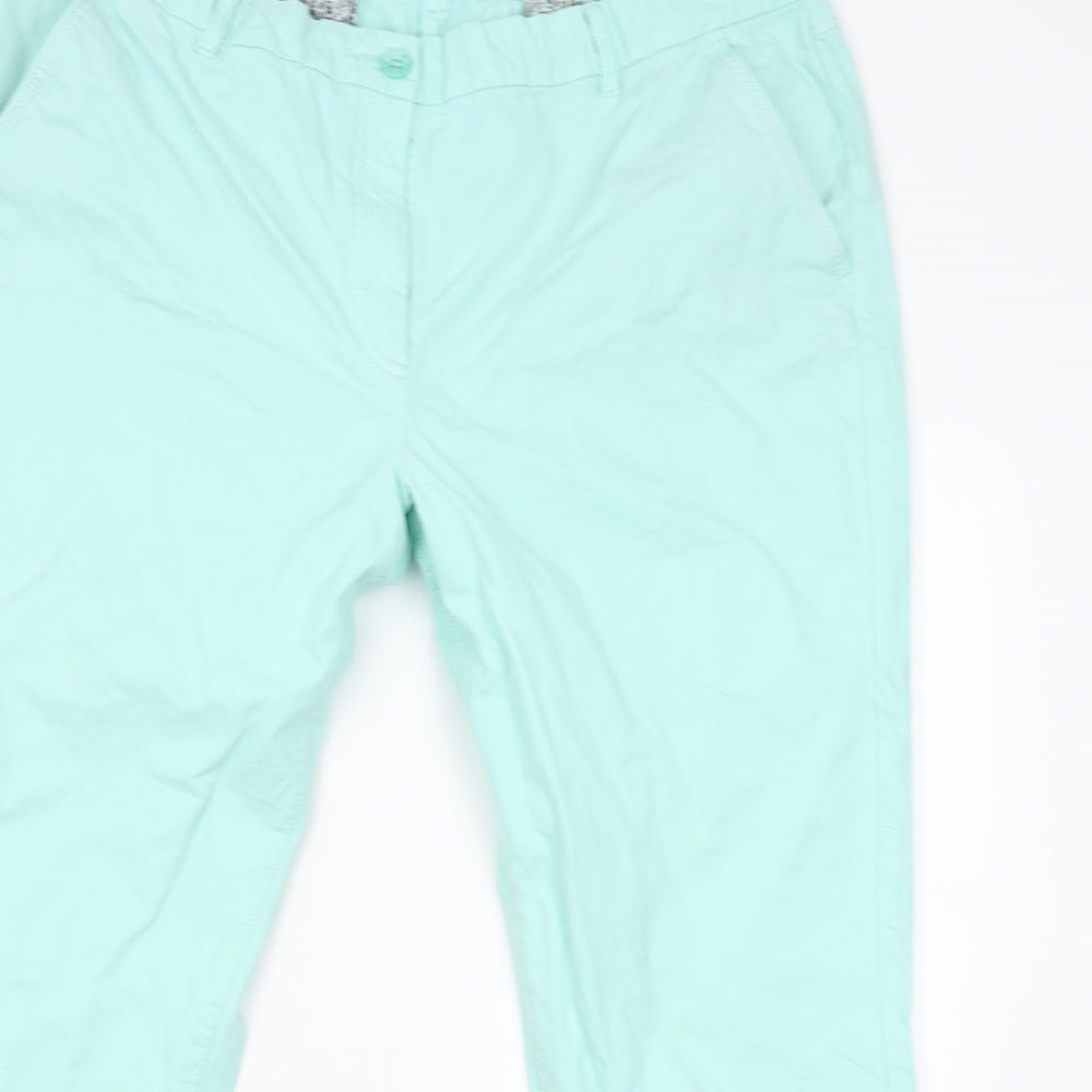 M&S Womens Green   Capri Trousers Size 20 L29 in