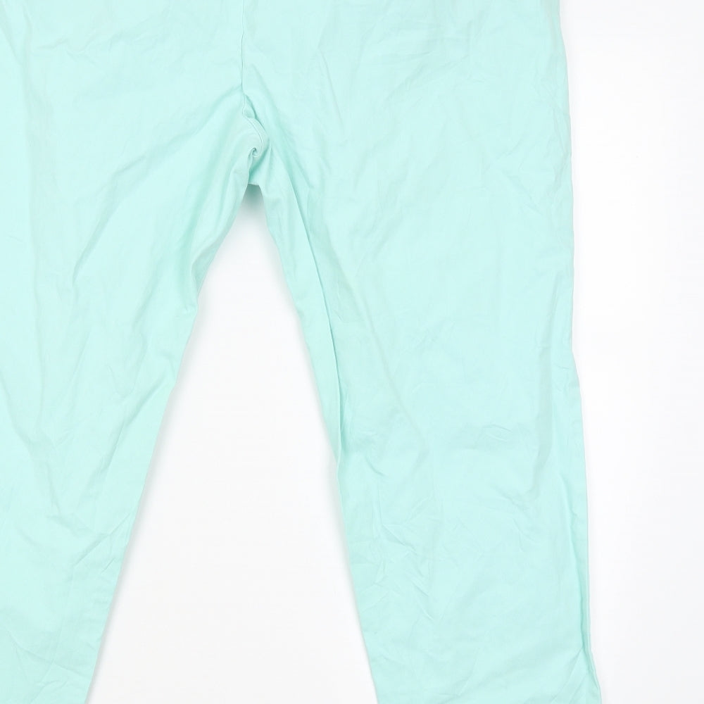 M&S Womens Green   Capri Trousers Size 20 L29 in