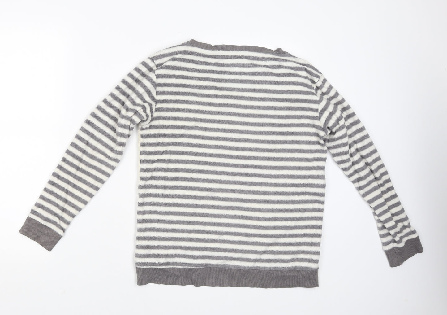 M&S Womens Grey Striped  Pullover Jumper Size 6  - Bear