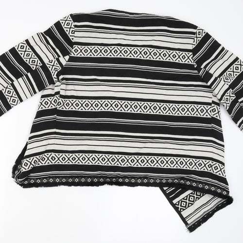 Red Herring  Womens Black Striped  Cardigan Jumper Size 14