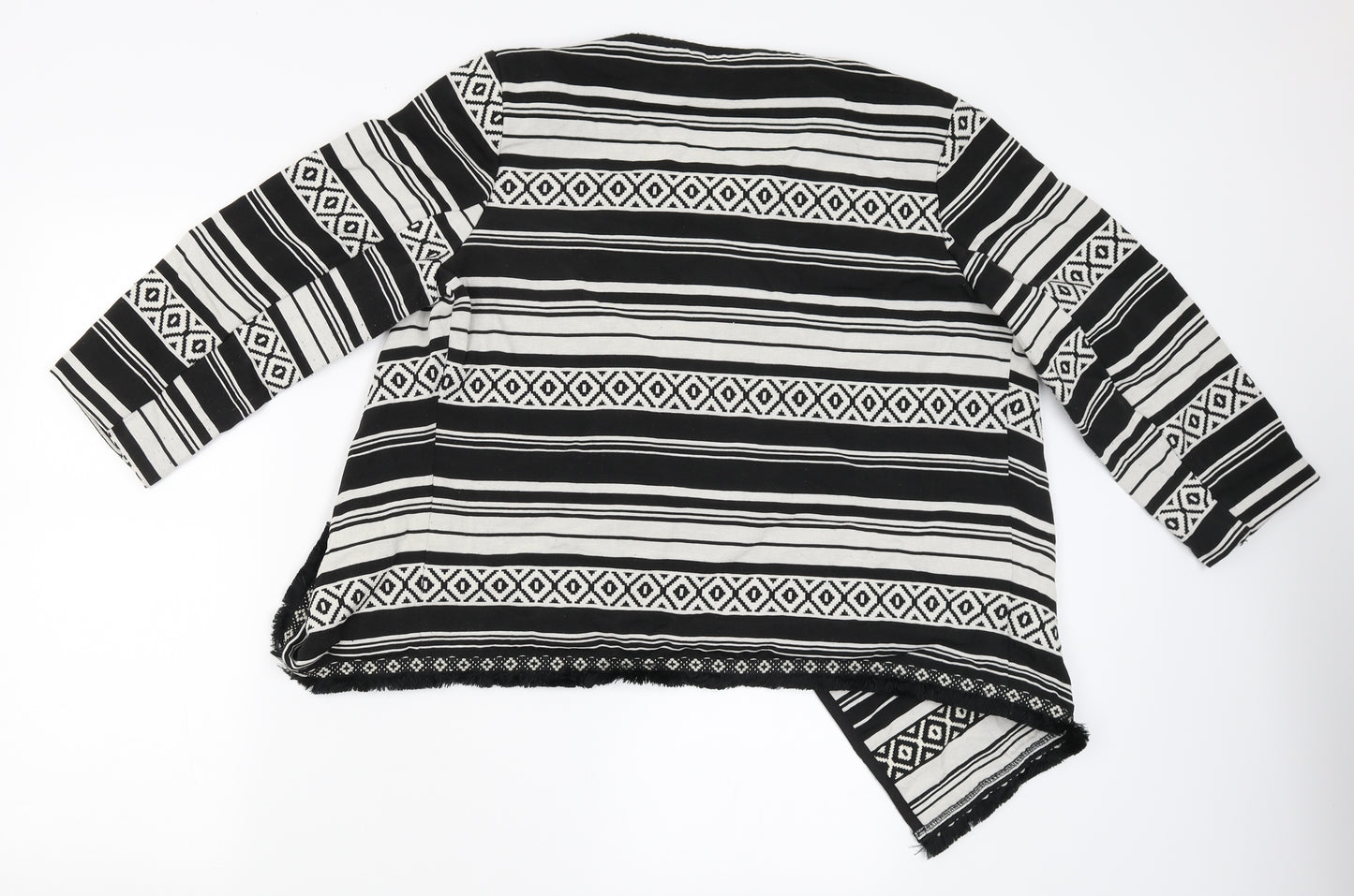 Red Herring  Womens Black Striped  Cardigan Jumper Size 14