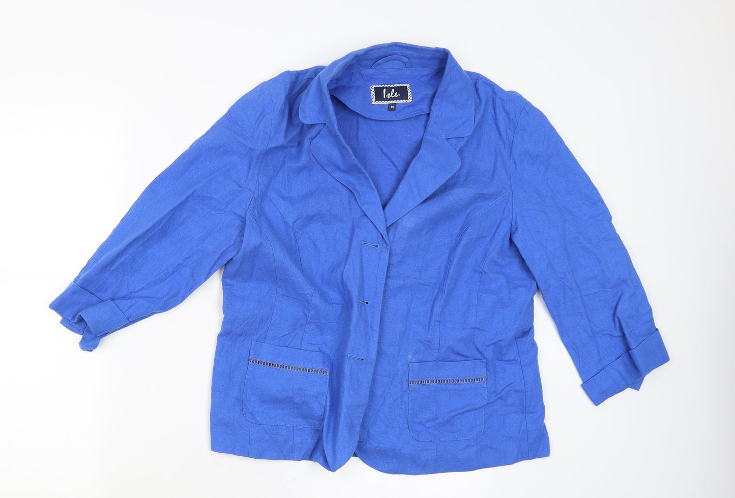 Isle Womens Blue   Cardigan Jumper Size 14