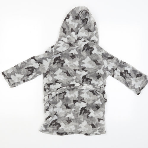 Preworn Boys Grey Camouflage   Gown Size 4-5 Years